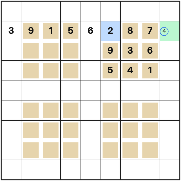 Row single after an extra-unit placement in Windoku