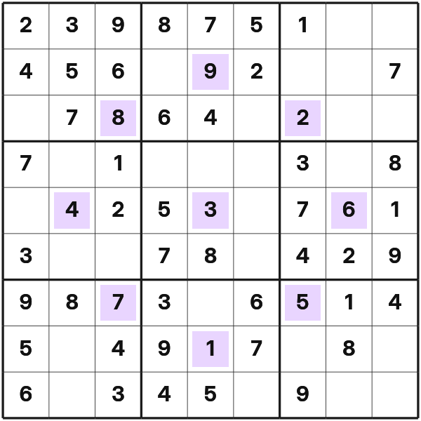 Asterisk Sudoku tutorial diagram 3