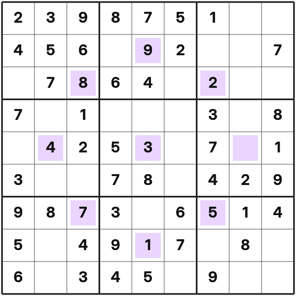 Asterisk Sudoku tutorial diagram 4