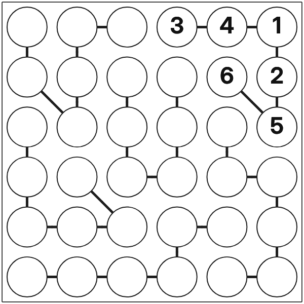 Chain Sudoku 6x6 tutorial diagram 3