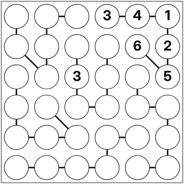 Chain Sudoku 6x6 tutorial diagram 4