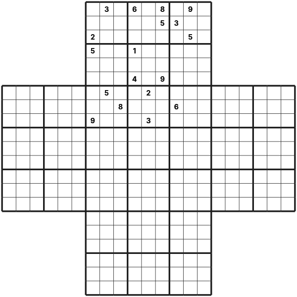 Cross Sudoku tutorial diagram 4