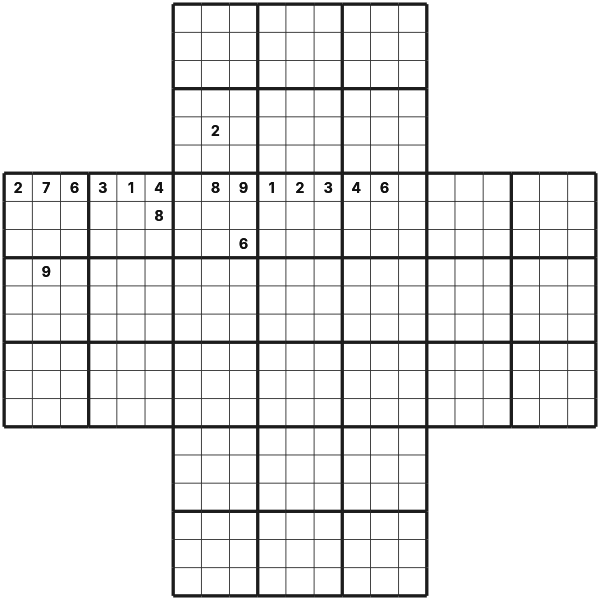 Cross Sudoku tutorial diagram 6