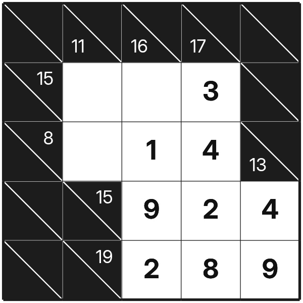 Kakuro tutorial diagram 11