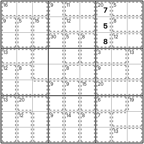 Killer Sudoku tutorial diagram 4