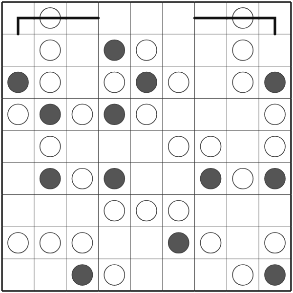 Masyu tutorial diagram 1