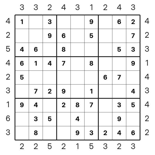 Skyscraper Sudoku tutorial diagram 4