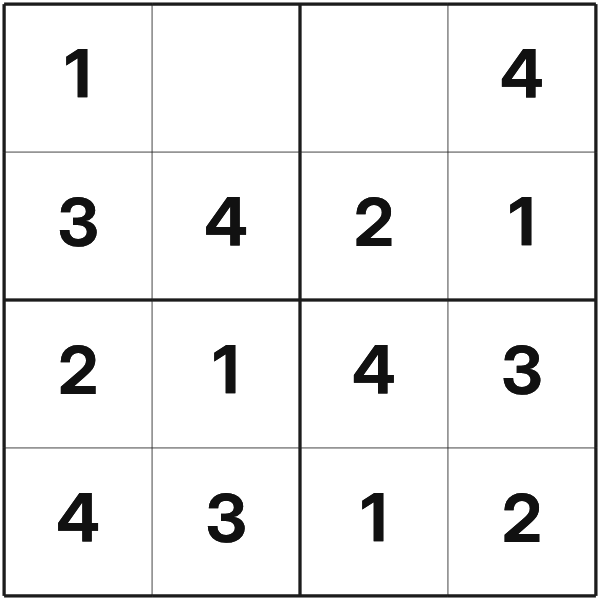 Sudoku 4x4 tutorial diagram 5