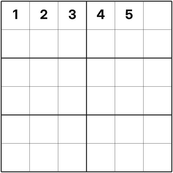 Sudoku 6x6 tutorial diagram 2