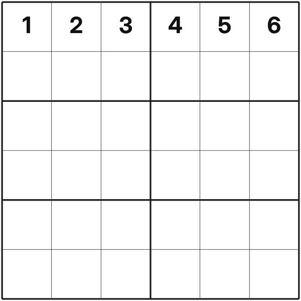 Sudoku 6x6 tutorial diagram 3